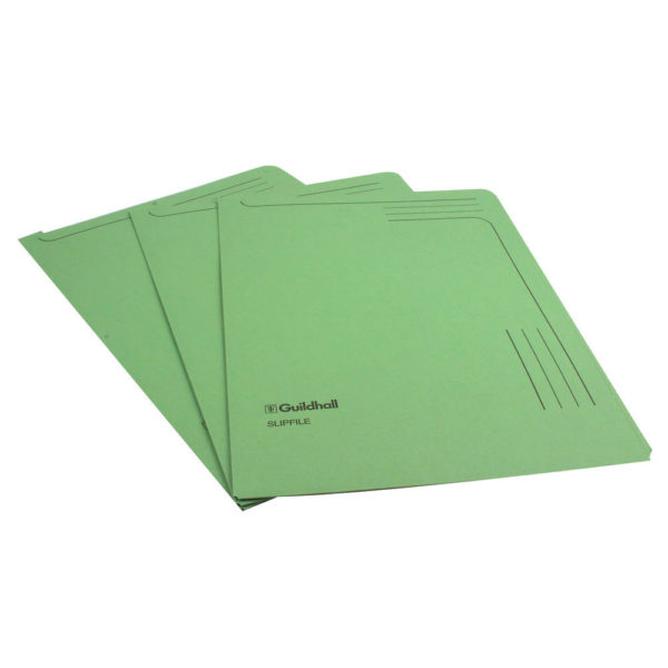 GUILDHALL SLIPFILE 12.5X9IN GREEN 14603