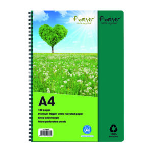 FOREVER NOTEBOOK A4 GREEN PK5