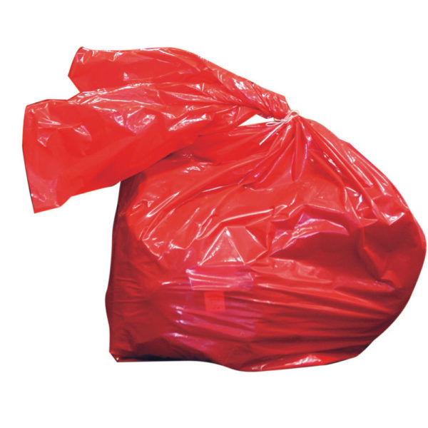 LAUNDRY SOLUBLE STRIP BAGS RED 50 LITRE
