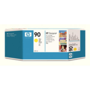 HP 90 INKJET CART 400ML YELLOW C5065A
