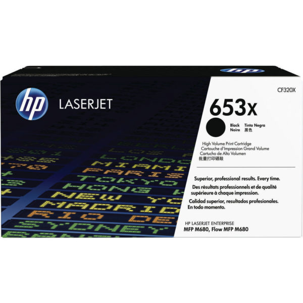 HP 653X LASERJET CART 21K BLK CF320X PK1