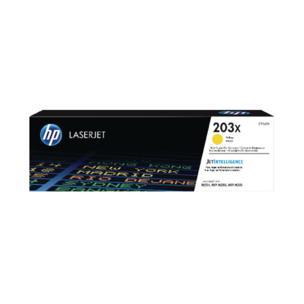 HP 203X ORIGINAL YELLOW LASER CARTRIDGE