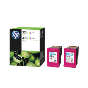 HP 301XL TRI-COLOUR INK CRTG TWIN PACK