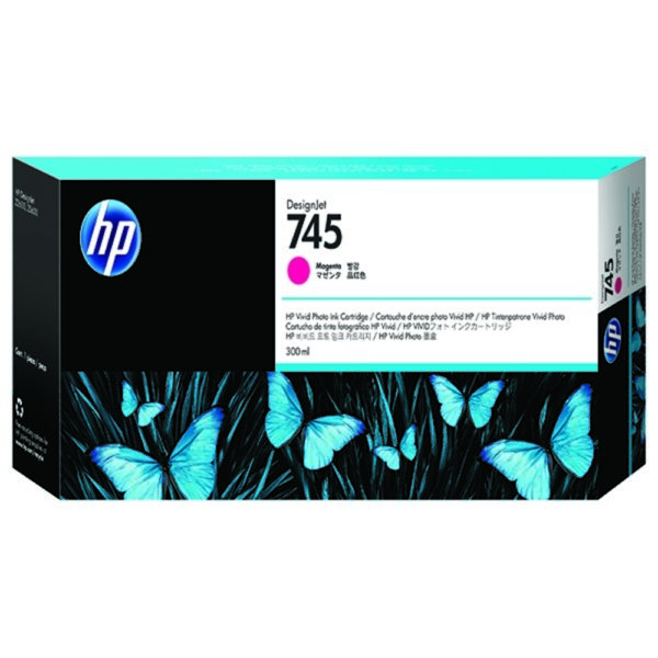 HP 745 MAGENTA INK CARTRIDGE 300ML