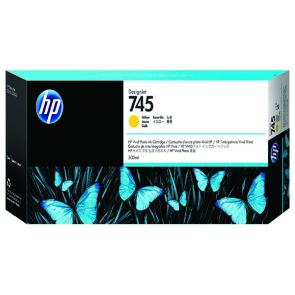 HP 745 YELLOW INK CARTRIDGE 300ML