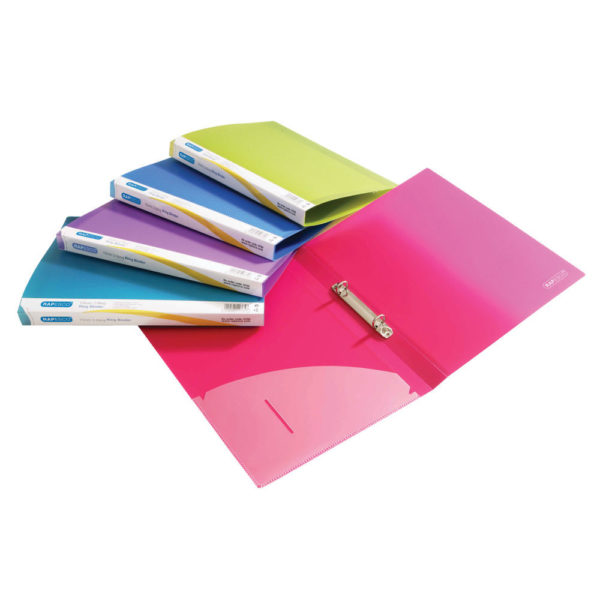 RAPESCO RING BINDER A4 15MM ASSORTED