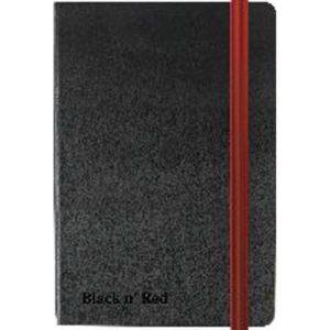 BLK N RED HARD COVER BLACK A6 NOTEBOOK