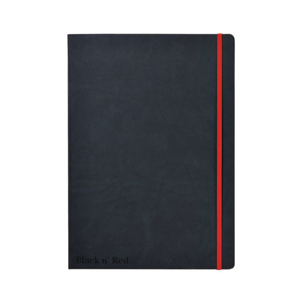 BLK N RED HARD COVER BLACK A4 NOTEBOOK
