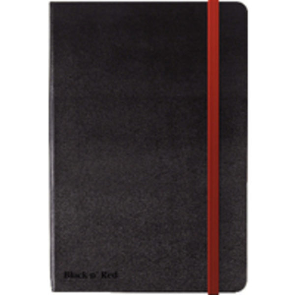 BLK N RED HARD COVER BLACK A5 NOTEBOOK
