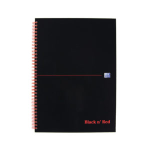 BLK N RED WIRNBK A4 140 PAGES FT PERFOR