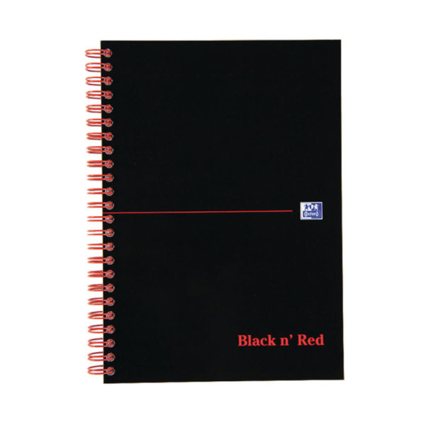 BLACK N RED NOTEBOOK A5 FEINT D66369
