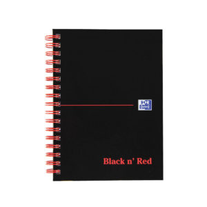 BLK N RED WIRNBK A6 140 PAGES FT PERFOR