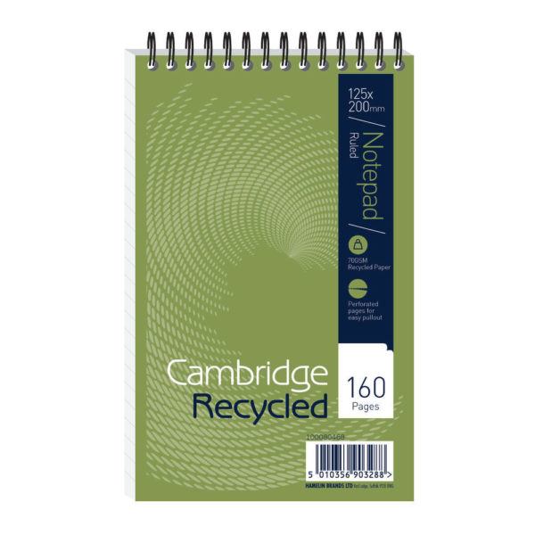 RECYCLED SPIRAL NOTEBOOK 125X200 F15002