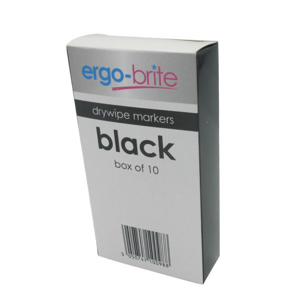 ERGO-BRITE DRYWIPE MARKER R/GRIP BLACK