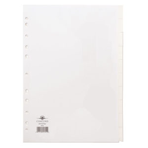 CONCORD DIVIDER A4 10PART WHITE 79701/97
