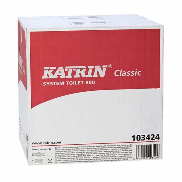 Katrin Classic Toilet System Roll 800 Eco x 36 White 2ply.