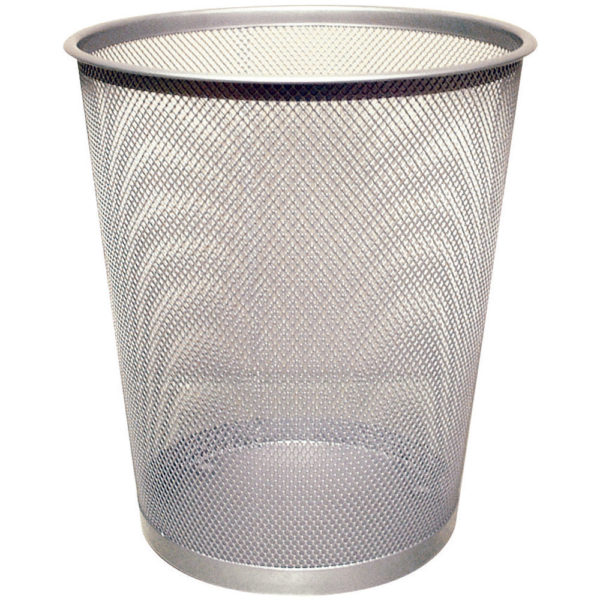 QCONNECT MESH WASTE BASKET SILVER