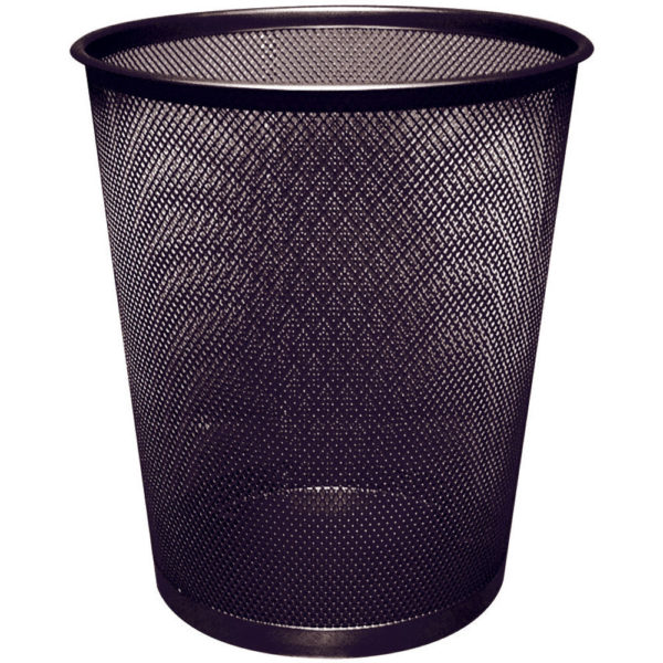 QCONNECT MESH WASTE BASKET BLACK