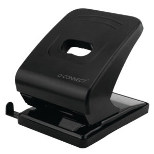 Q CONNECT HOLE PUNCH HEAVY DUTY BLACK