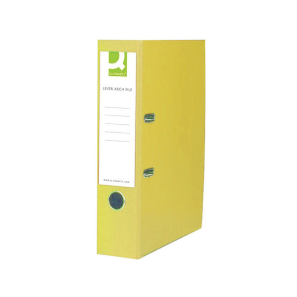 Q CONNECT L/ARCH FILE FOOLSCAP YELLOW