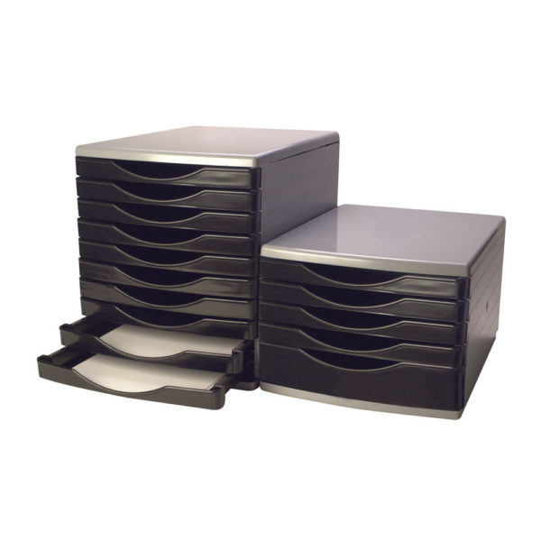 Q CONNECT DRAWER SET 5 DRAWER BLACK/GREY