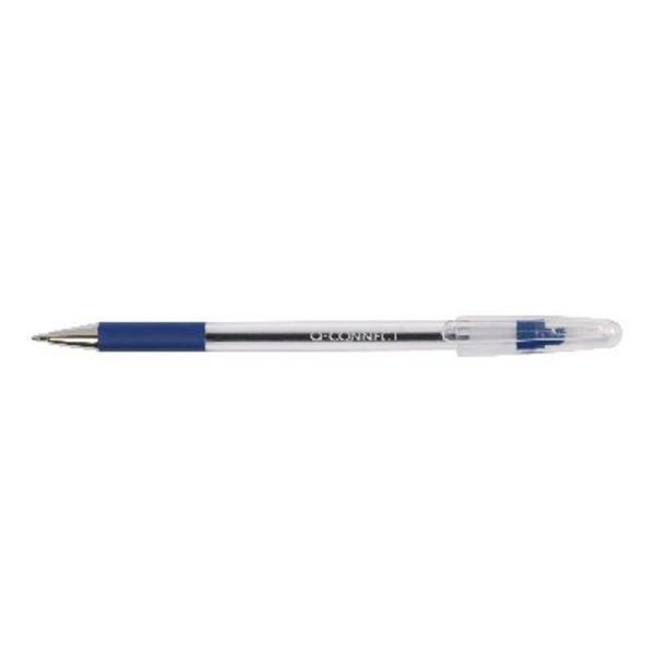 Q CONNECT STICK BALL POINT MED NIB BLUE