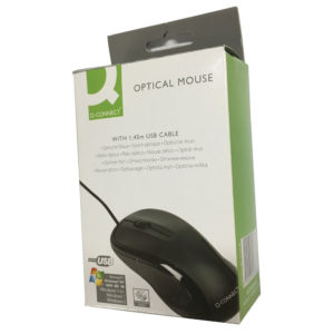 Q CONNECT SCROLL WHEEL MOUSE SIL/BLK USB