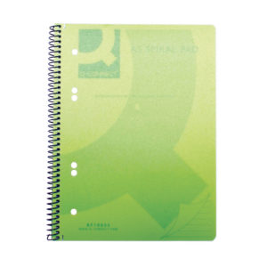 QCONNECT POLY SPIRAL A5 BOOK TRANS GREEN