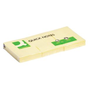 Q CONNECT QUICK STICKY NOTE 38X51MM YLW