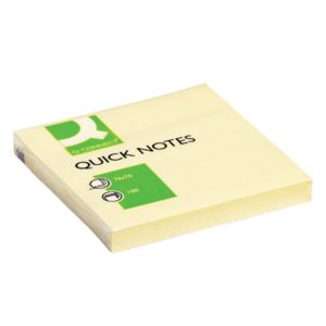 Q CONNECT QUICK STICKY NOTE 76X76MM YLW