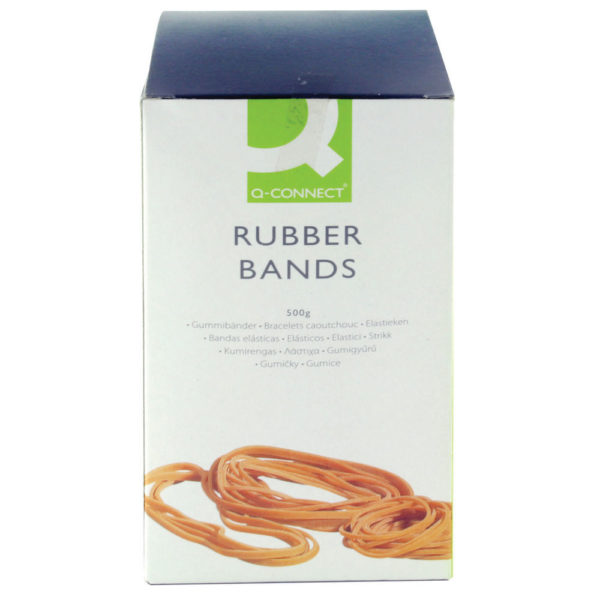 Q CONNECT RUBBER BANDS 500G ASSORTED