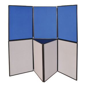Q CONNECT DISPLAY BOARD 6 PANEL BLUE GRE