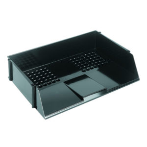 Q CONNECT WIDE ENTRY LETTER TRAY BLACK