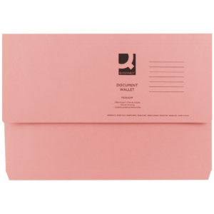 Q CONNECT DOCUMENT WALLET FC PINK