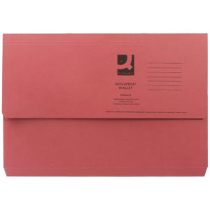 Q CONNECT DOCUMENT WALLET FC RED