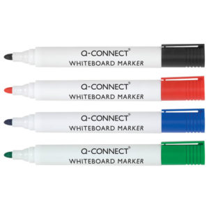 Q CONNECT DRYWIPE MARKER WLT4 ASSORTED