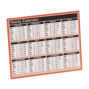YEAR TO VIEW CALENDAR 257X210MM 2020