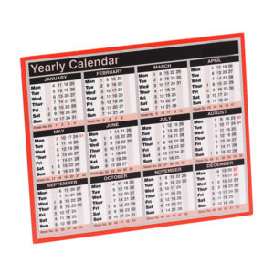 YEAR TO VIEW CALENDAR 2021