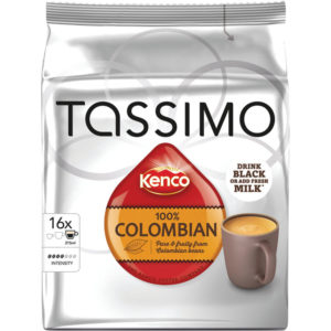 TASSIMO KENCO COLUMBIAN COFFEE PK5X16