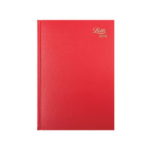 LETTS 31X RED A5 WEEK/VIEW DIARY 2019
