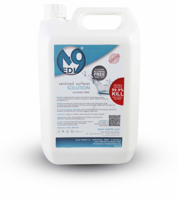 Medi9 Surface Sanitiser Solution, 4L
