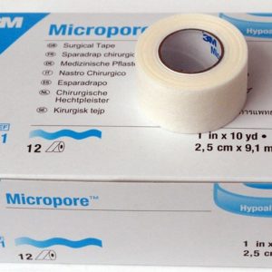 Micropore Tape 2.5cm x 9.1m, White box of 12