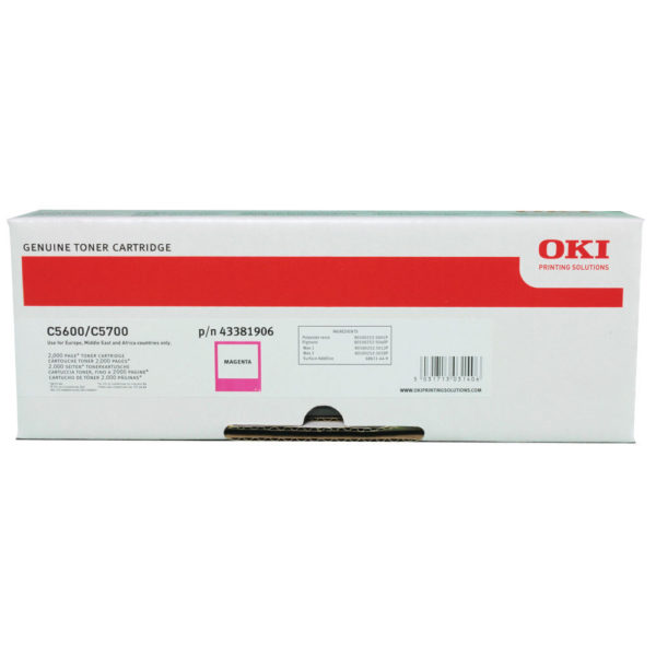 OKI TONER C5600/C5700 MAGENTA 43381906