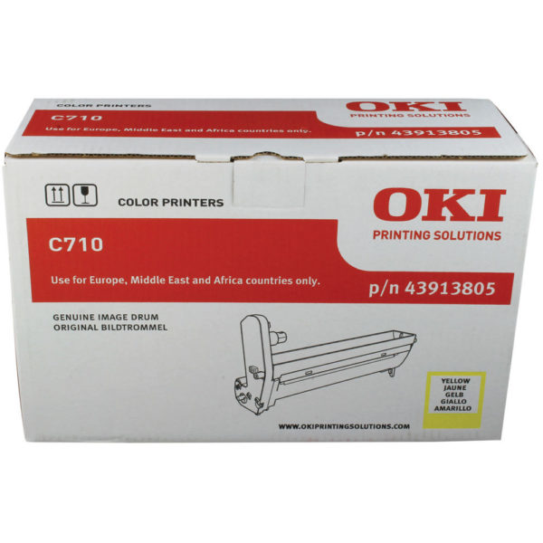 OKI C710 IMAGE DRUM YELLOW 43913805