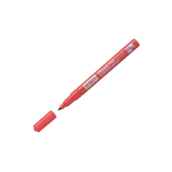 PENTEL N50S FINE PERM MARKER RED PK12