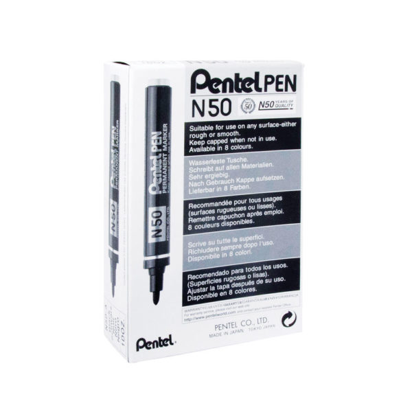 PENTEL MARKER BULLET TIP BLACK N50-A