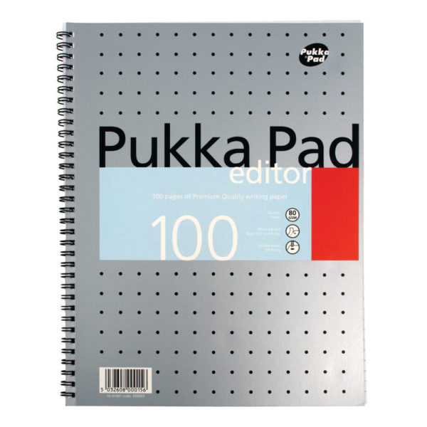 PUKKA EDITOR METALLIC A4 WRITING PAD 80G