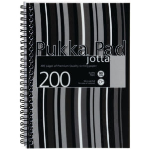 PUKKA A5 JOTTA POLY COVER BLACK STRIPY