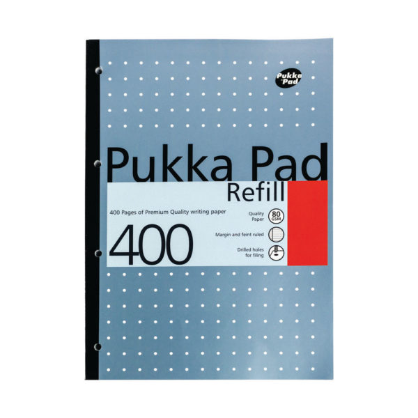 PUKKA PAD A4 REFILL 400SHEET ASSORTED