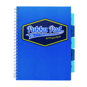 PUKKA VISION A4 PROJECT BOOK BLUE PK3